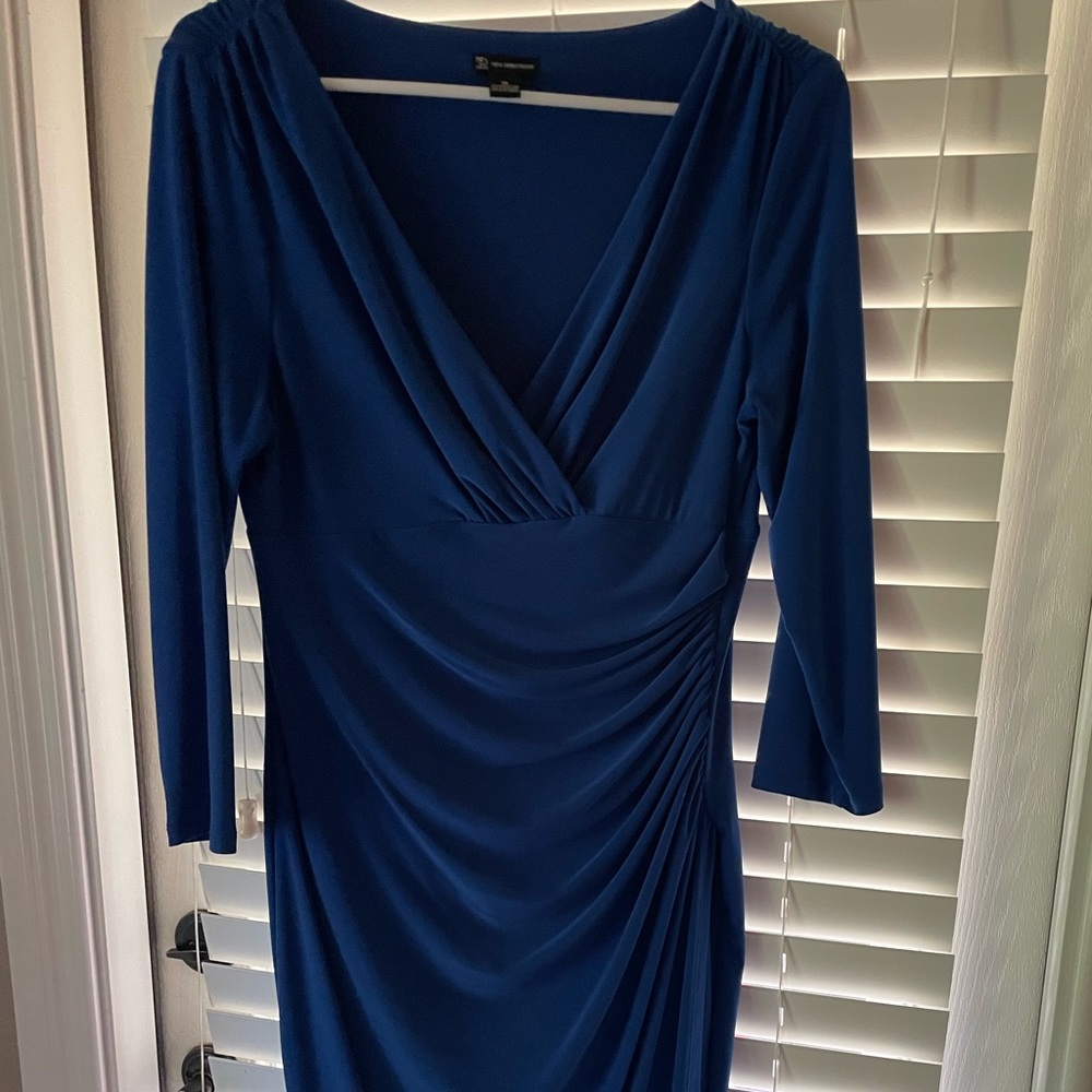 Royal blue dress for work, wedding, or party.